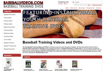 Baseball Videos eCommerce Web Design