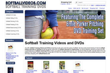 Softball Videos eCommerce Web Design