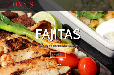 Tonys Mexican Restaurant Web Design